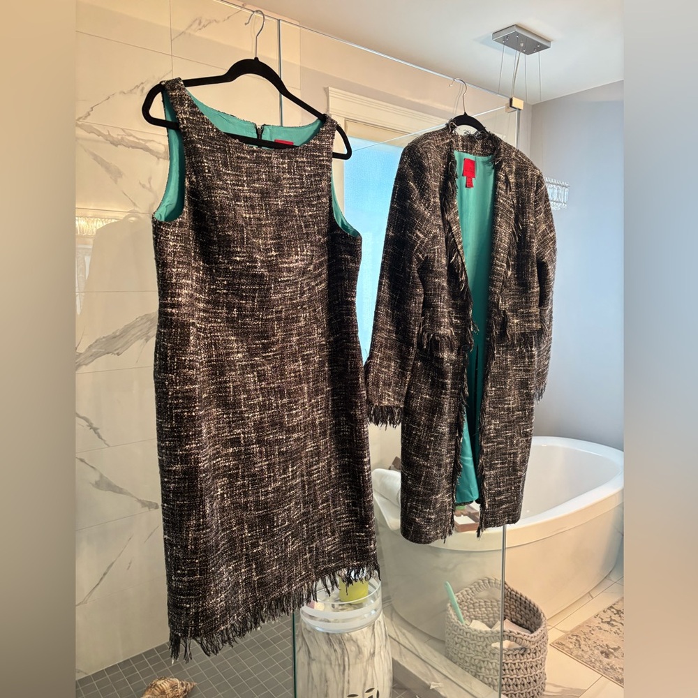 JS collection size 16 fall dressing, matching a line dress and coat C  business